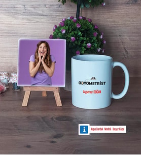 Odyometrist Fotoğraflı Dekoratif Taş, Kupa Bardak Beyaz Hediye (Model 1)