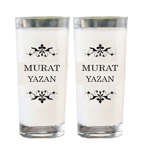2 li isim yazdırılabilir kişiye özel rakı bardağı