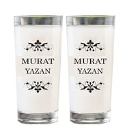 2 li isim yazdırılabilir kişiye özel rakı bardağı
