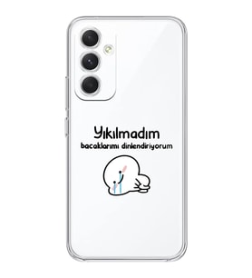 Samsung Galaxy S24 FE Uyumlu Yıkılmadım Tasarımlı Şeffaf Telefon Kılıfı