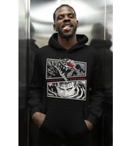 Tasarım Berserk Guts Baskılı Unisex Oversize Anime Karakter Hoodie