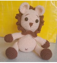 Amigurumi Aslan Figürlü Oyuncak (Kahverengi)