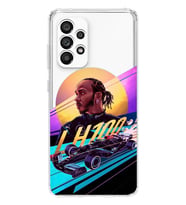 Samsung Galaxy A32 Uyumlu Lewis Hamilton Tasarımlı Şeffaf Telefon Kılıfı