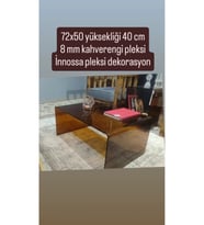 8 mm Kahverengi Pleksi U Model Orta Sehpa