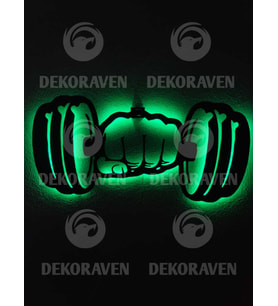 Dumbell Led Işıklı Tablo