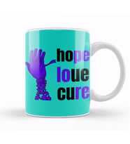 HOPE LOUE CURE CROHN'S & COLITIS AWARENESS Warrior Unbreakable Kupa Bardak Porselen