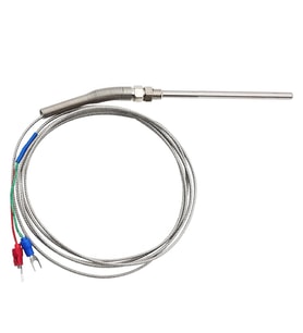K Type Thermocouple 100mm M8 Dişli Tip Başlık 1 Metre Kablo Sıcaklık Isı Sensörü 0C/400C Paslanmaz