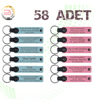 Gök Mavi & Pembe, 58’li Set, İsim Yazılı Anlamlı Anahtarlık, Kurumsal Yıl Sonu Kutlamalarına