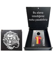 Galatasaray Lisanslı Parçalı Forma Anahtarlık Aslan Ahşap Kutulu