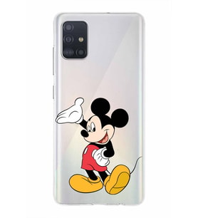 Samsung Galaxy A51  Kapak Mickey Mouse Tasarımlı Şeffaf Silikon Kılıf