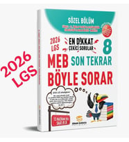 Sinan Kuzucu Yayınları 2026 Lgs Son Tekrar Sözel Soru Bankası
