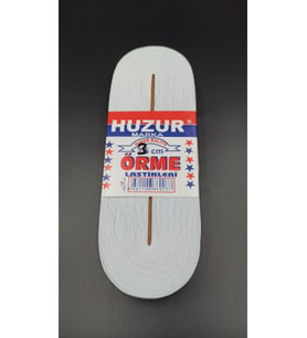 BEYAZ - 3CM PAÇA LASTİK YASSI GENİŞ 10MT. (5343)