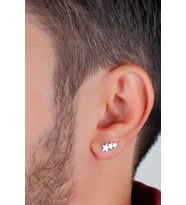 Takım Yıldızı Model Gümüş Erkek Küpe