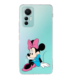 Xiaomi Mi 12 Lite Uyumlu Kapak Minnie Mouse Tasarımlı Şeffaf  Silikon Kılıf