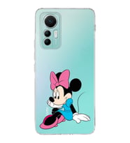 Xiaomi Mi 12 Lite Uyumlu Kapak Minnie Mouse Tasarımlı Şeffaf  Silikon Kılıf