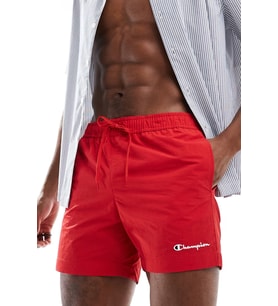 Champion Beach Shorts Erkek Su itici Mayo Şort Kırmızı