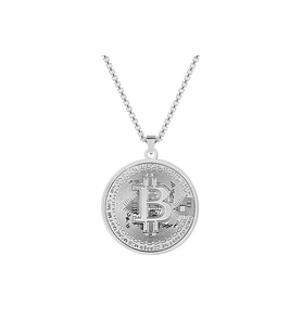 Bitcoin Btc Sanal Para Paslanmaz Çelik Kolye Kadın&erkek