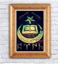 Altın Varaklı  Çerçeveli Paspartulu Tablo ndd1418 (Gold)