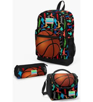 Coral High Kids Siyah Basketbol Desenli 3’lü Okul Çanta Seti Erkek Çocuk