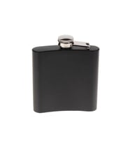 Siyah 9 oz Çelik Cep İçki Kanyak Matarası