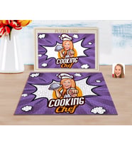 BK Gift Kişiye Özel Kadın Chef Karikatürlü 1000 Parça Profesyonel Puzzle-15