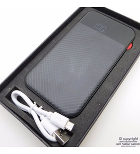 WG-470 Kişiye Özel Powerbank 10000mAh/3.7V ABS LCD A+ Lithium Polymer  İsme Özel Powerbank  Hediyelik Teknoloji Ürünü