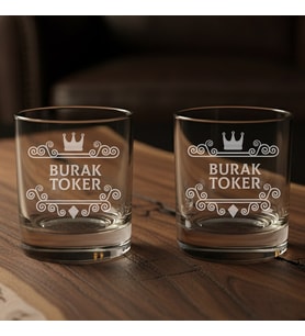 Kişiye Özel İsim Yazılı 2’li Islay Barrel Edition Whiskey Bardak Seti