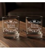 Kişiye Özel İsim Yazılı 2’li Islay Barrel Edition Whiskey Bardak Seti