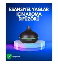 Mey İthalat® 550 ml Kapasiteli Ultrasonik Difüzör – Yağsız Nemlendirici Kullanımıyla Uyumlu