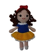 Pamuk Prenses Öğrenci Bebek Amigurumi Organik Oyuncak