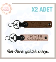 Yavru Ağzı-Açık Kahve, Size Özel Tasarım İsim Yazılı 520 741 8 Sayısıyla Denge ve Huzur Anahtarlığı (Çok Renkli)
