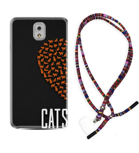 Samsung Note 3 4 5 8 9 20 Ultra 10 Lite Kılıf Boyun Asklı Rasta Silikon Cats 1792