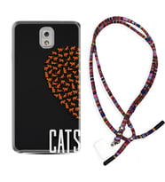 Samsung Note 3 4 5 8 9 20 Ultra 10 Lite Kılıf Boyun Asklı Rasta Silikon Cats 1792