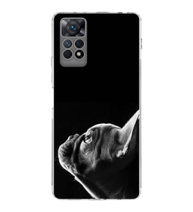 PrintiFy Xiaomi Redmi Note 11 Pro ile Uyumlu Köpek 1 Kamera Korumalı Şeffaf Kılıf