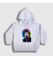 Presmono Unisex Çocuk Beyaz Colors Jimi Hendrix Kapüşonlu Sweatshirt 302242tt