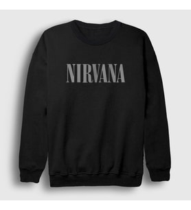 Presmono Unisex Siyah Gray Nirvana Sweatshirt 99281tt