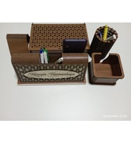 Ahşap Dekoratif Masaüstü isimlik 5 li set