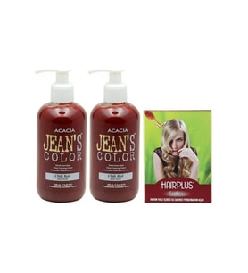 Jeans Color Saç Boyası Biber Kızılı 250 Ml 2adet Ve Hairplus Saç Açıcı
