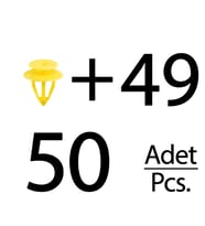 Volkswagen, Seat, Audi için Döşeme Klips- 50'li