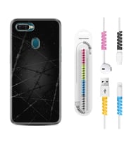 Oppo A5S A15 A16 A54 A55 A73 A74 Kılıf Kablo Koruma Spiral Silikon Dikenli Tel 1779