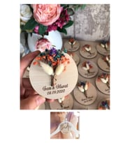 25 Adet Magnetli Jelatinlisöz,nişan,kına Nikah Düğün Mevlüt Doğum Çiçekli Hediyelik Bride Askı Süsü