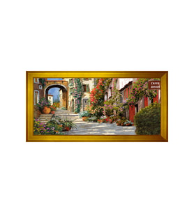 Manzara Temalı Kanvas Tablo 50 x 70 cm Gold Çerçeve