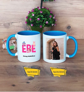 Ebe Kupa Bardak Mavi Fotoğraflı Ebeler Günü Hediyesi Tıp Bayramı Hediyesi