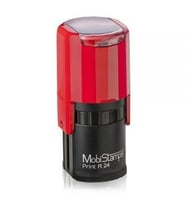 Mobi Stamps Yuvarlak Kaşe Printer Otomatik 24 MM Kırmızı-Mavi-Siyah R 24