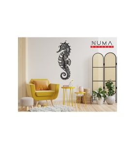 Numa Concept Deniz Atı Ahşap Mdf Tablo Duvar Süsü N365214 (Siyah)