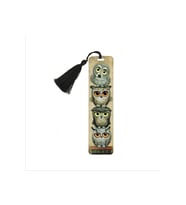 Sevimli Baykuşlar Baskılı, Püsküllü Kitap Ayracı (hediyelik Bookmark,ayraç-119)
