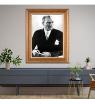 Altın Varaklı Paspartulu Çerçeveli Tablo hb1509