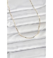 CM 14K Gold Renk Çubuk Kesme Zincir Model 60 cm Kadın Kolye