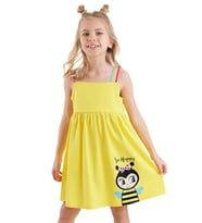 Bee Happy Sarı Kız Çocuk Elbise