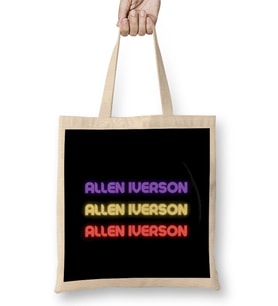 Allen Iverson - Basketball gifts Vintage Retro Rainbow Quotes For BOYS AND Dad Bez Çanta Uzun Saplı